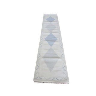 Wool Runner Rug, 2 ft 7 in x 12 ft 4 in, Ivory