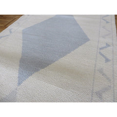Wool Runner Rug, 2 ft 7 in x 12 ft 4 in, Ivory