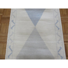 Wool Runner Rug, 2 ft 7 in x 12 ft 4 in, Ivory