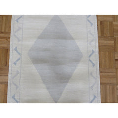 Wool Runner Rug, 2 ft 7 in x 12 ft 4 in, Ivory