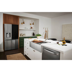 Workstation Kitchen Sink, Apron-Front, Double Bowl 60/40, 33 Inch, Stainless Steel