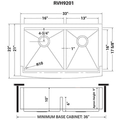 Workstation Kitchen Sink, Apron-Front, Double Bowl 60/40, 33 Inch, Stainless Steel
