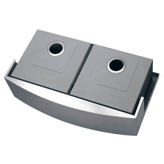Workstation Kitchen Sink, Apron-Front, Double Bowl 60/40, 33 Inch, Stainless Steel