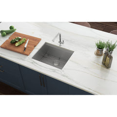 Workstation Kitchen Sink, Apron-Front, Single Bowl, 30 Inch, Matte Gold Brass Tone