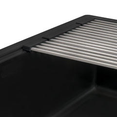 Workstation Kitchen Sink, Undermount, Granite Composite, 32 Inch, Black