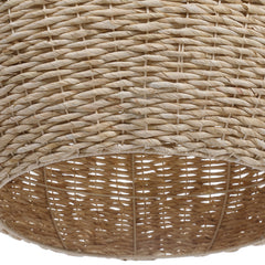 Woven Seagrass Pendant Light, 1 Light, Dome Shade in Beige