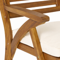 Joinery | chair arm brace and wood fasteners, close up