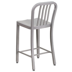 Angle | Three-quarter view of the Wulfern Agrilou Slatted Bar Stools, Set of 2