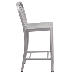 Side | Side view of the Wulfern Agrilou Slatted Bar Stools, Set of 2