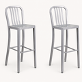 Studio | both stools at a three-quarter angle on paper ground, backs and seats angled to camera