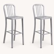 Studio | both stools at a three-quarter angle on paper ground, backs and seats angled to camera