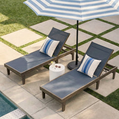 Room | The Wulfern Anokoufonisi Mesh Chaise Lounge Set in a styled room