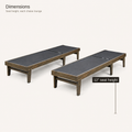 Dimensions | 12 inch seat height for each chaise lounge