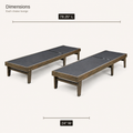 Dimensions | 78.25 inch length and 24 inch width for each chaise lounge
