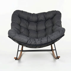 Front | Straight-on view of the Wulfern Antimilos Cushioned Rocking Chairs, Set of 2