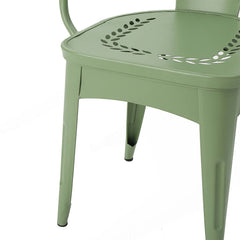 Detail | Close view of the Wulfern Aspronisi Iron 3 Piece Bistro Set
