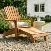 Wulfern Christiana Eucalyptus Adirondack Chair & Ottoman