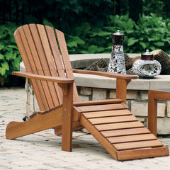 Room | The Wulfern Christiana Eucalyptus Adirondack Chair & Ottoman in a styled room