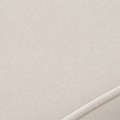 Close view | Cream polyester-blend cushion fabric with a fine plain weave and sewn piping