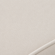 Close view | Cream polyester-blend cushion fabric with a fine plain weave and sewn piping