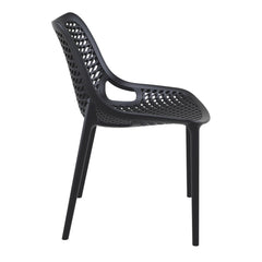 Side | Side view of the Wulfern Despotiko Perforated Dining Chairs