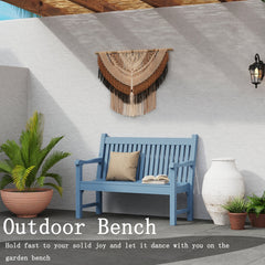 Room | The Wulfern Drima Poly Lumber Garden Bench in a styled room