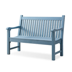 Angle | Three-quarter view of the Wulfern Drima Poly Lumber Garden Bench