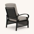 Back | rear-side studio view showing the lattice back, mesh panel, and recline pivot