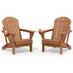 Angle | Three-quarter view of the Wulfern Fagrou Folding Adirondack Set