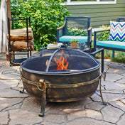 Wulfern Falconera Round Cauldron Fire Pit