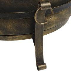 Detail | Close view of the Wulfern Falconera Round Cauldron Fire Pit