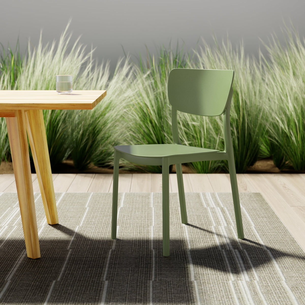 Wulfern Farmakonisi Stacking Dining Chairs, Set of 2