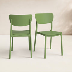 Angle | Three-quarter view of the Wulfern Farmakonisi Stacking Dining Chairs, Set of 2