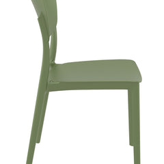 Side | Side view of the Wulfern Farmakonisi Stacking Dining Chairs, Set of 2