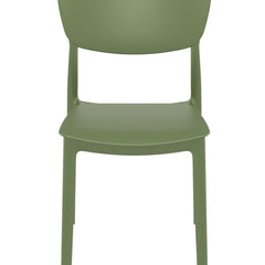 Front | Straight-on view of the Wulfern Farmakonisi Stacking Dining Chairs, Set of 2
