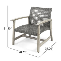 Angle | Three-quarter view of the Wulfern Gaidaronisi Wicker Club Chairs