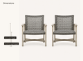 Dimensions | Each chair 23 in arm height and 14.25 in seat height