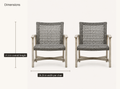 Dimensions | Each chair 31.5 in overall height and 28.25 in width
