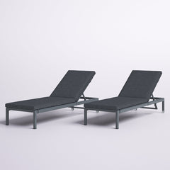 Angle | Three-quarter view of the Wulfern Glaronisi Reclining Chaise Lounge Set