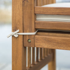 Detail | Close view of the Wulfern Gramvoussa Acacia Dining Chairs, Set of 2