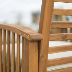 Detail | Close view of the Wulfern Gramvoussa Acacia Dining Chairs, Set of 2