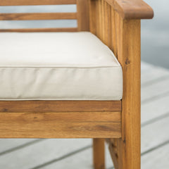 Detail | Close view of the Wulfern Gramvoussa Acacia Dining Chairs, Set of 2