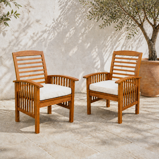 Wulfern Gramvoussa Acacia Dining Chairs, Set of 2