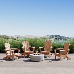 Room | The Wulfern Iraklia Folding Adirondack Set in a styled room