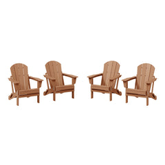 Angle | Three-quarter view of the Wulfern Iraklia Folding Adirondack Set