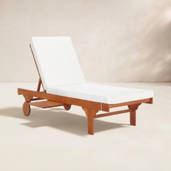 Angle | Three-quarter view of the Wulfern Kameni Rolling Eucalyptus Chaise Lounge