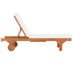 Side | Side view of the Wulfern Kameni Rolling Eucalyptus Chaise Lounge