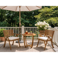 Room | The Wulfern Keros Acacia 3-Piece Bistro Set in a styled room