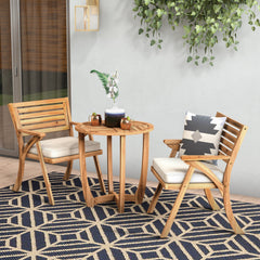 Room | The Wulfern Keros Acacia 3-Piece Bistro Set in a styled room