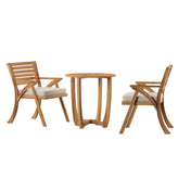 Wulfern Keros Acacia 3-Piece Bistro Set